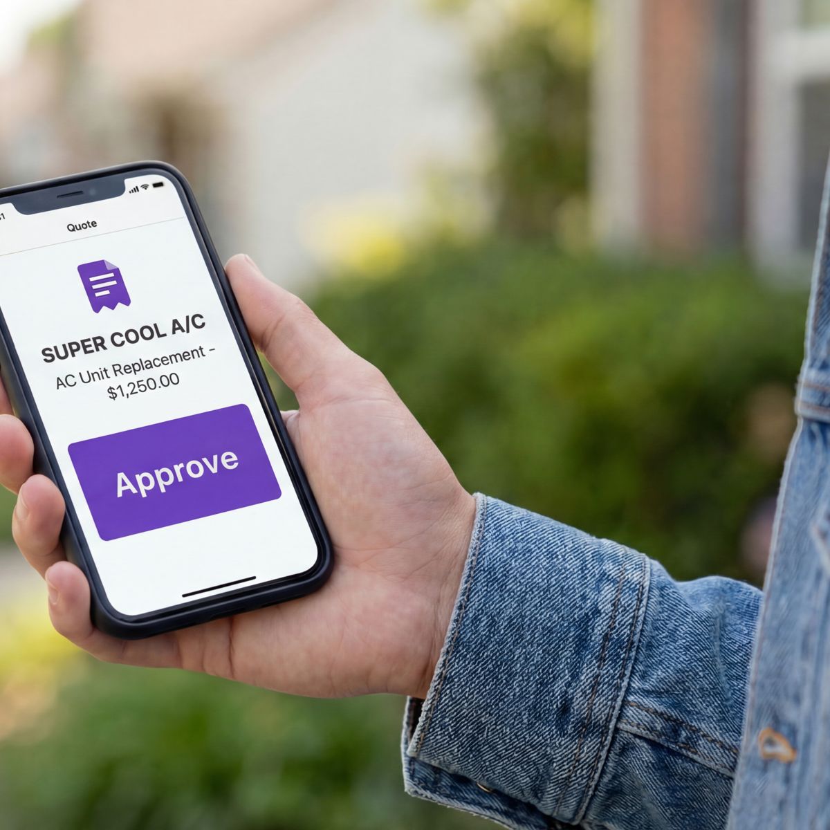 Cliente aprobando cotización