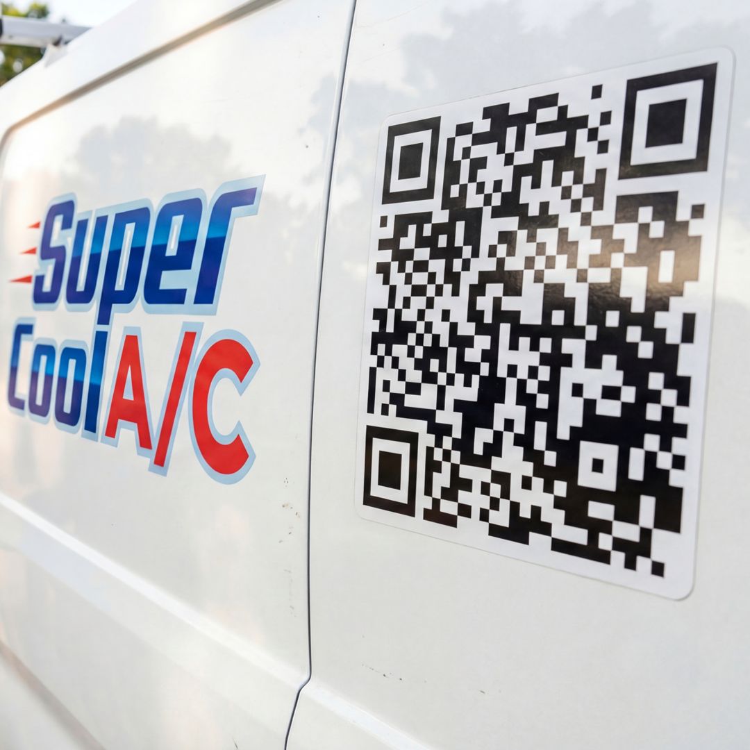 Código QR en camioneta